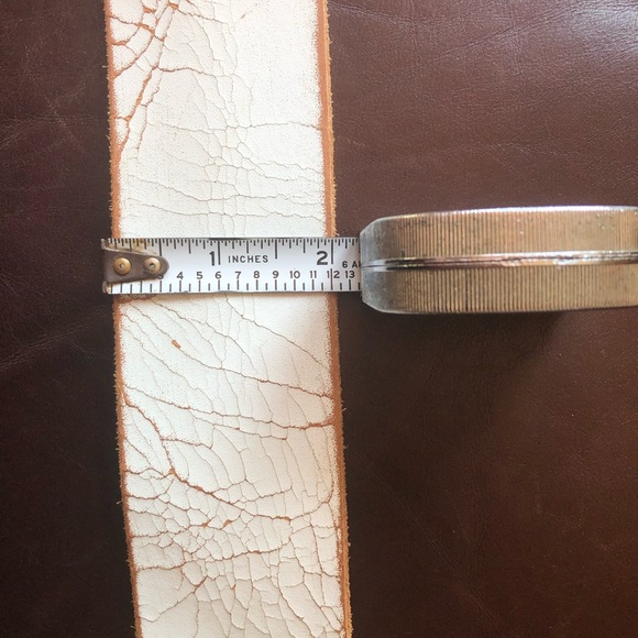 Y2K Western inspired white leather belt - Picture 3 of 3